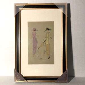 Vintage Fashion Illustration Framed Art